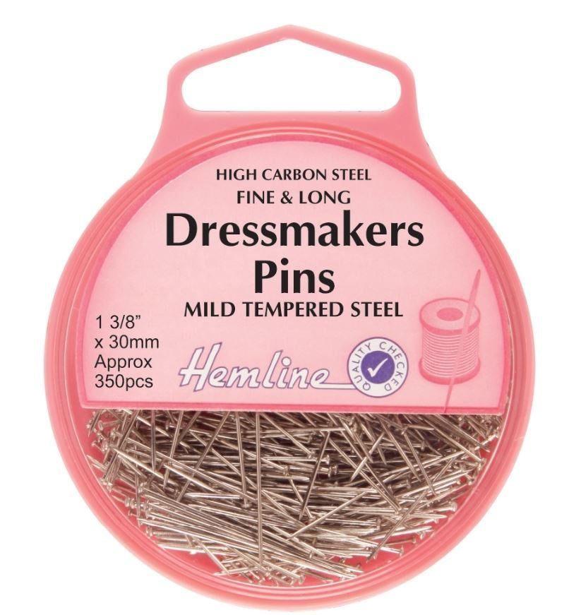 Hemline Dressmaker Pin: Nickel - 33mm, 330pcs