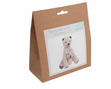 Needle Felting Kit - Polar Bears