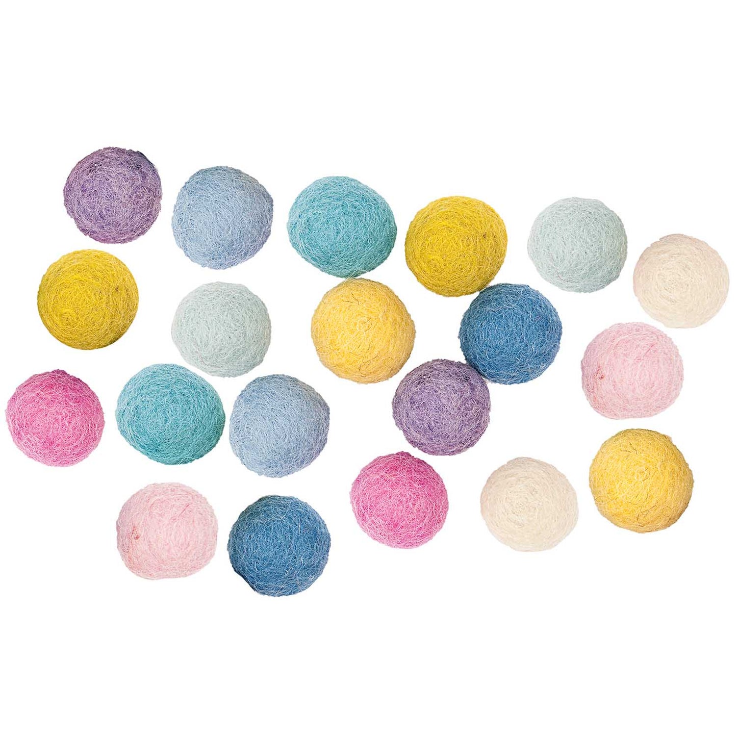 Felt Balls 15mm - Pastel