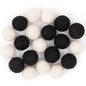 Felt Balls 15mm - Black and White