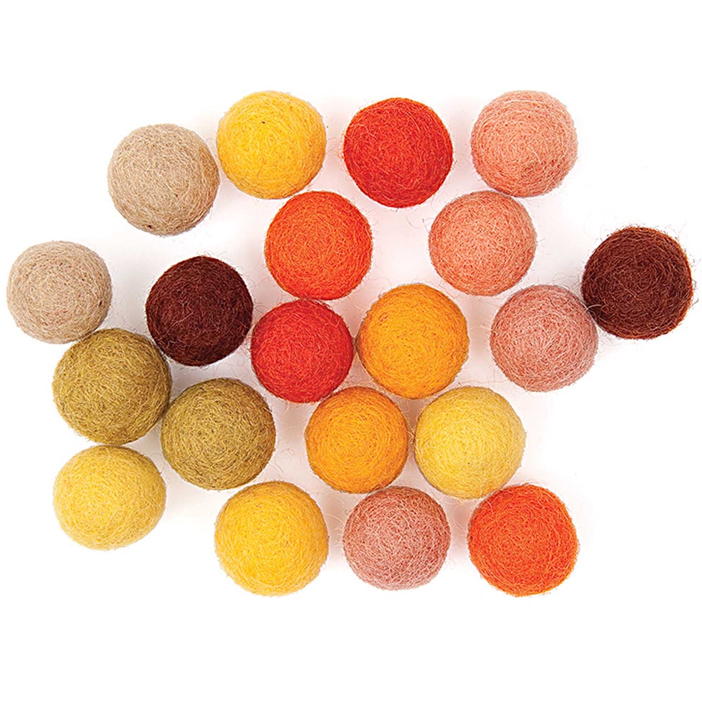 Felt Balls 15mm - Yellow Mix