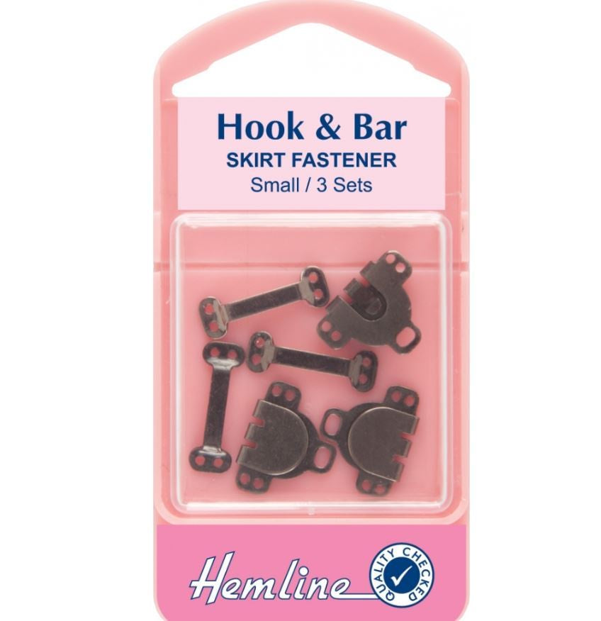 Hemline Hook and Bar: Black - Small