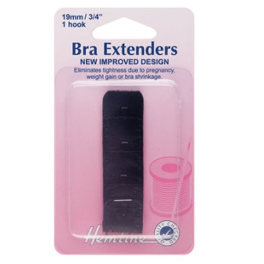 Bra Extender - 19mm, 1 hook, black