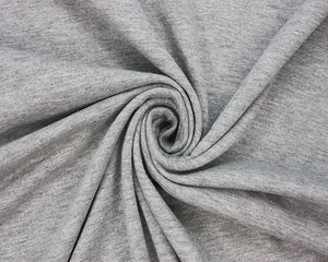 Plain Cotton Marl Jersey - Silver