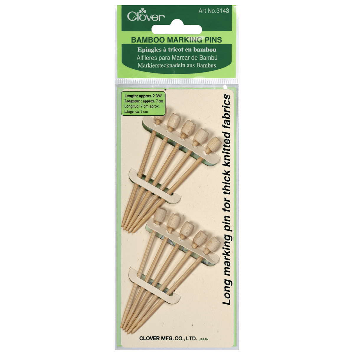 Clover Bamboo Marking Pins