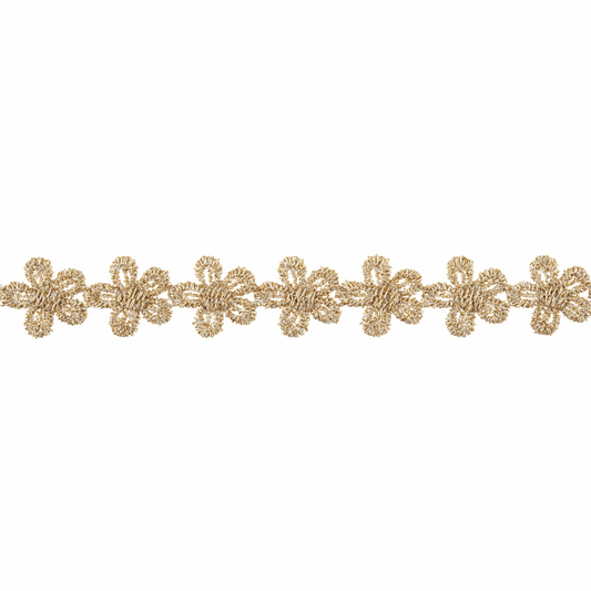 Metalic Lace Trim 15mm - Gold