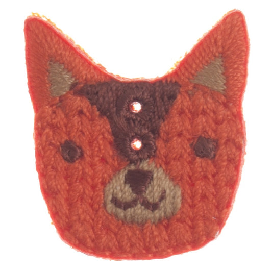 Woodland Fox Button 21mm Orange