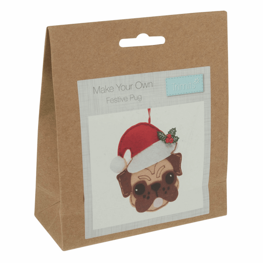 Felt Kit - Festive Pug