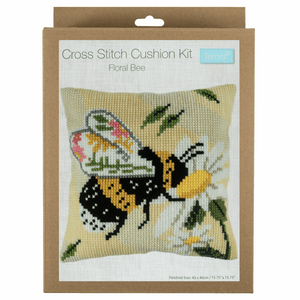 Floral Bee Cushion Cross Stitch Kit