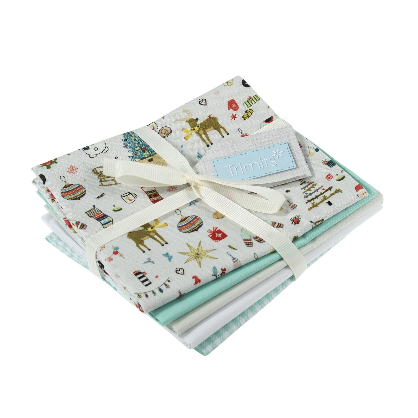 Fat Quarter Pack - Mint Christmas