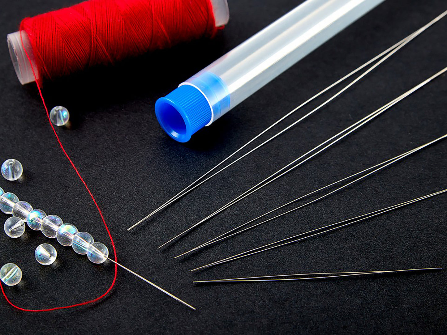 Hand Sewing Needles: Beading: Big Eye: 5 Sizes: 10 Pieces