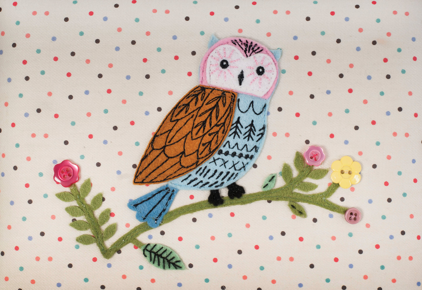 Medium Sewing Box - Applique Owl