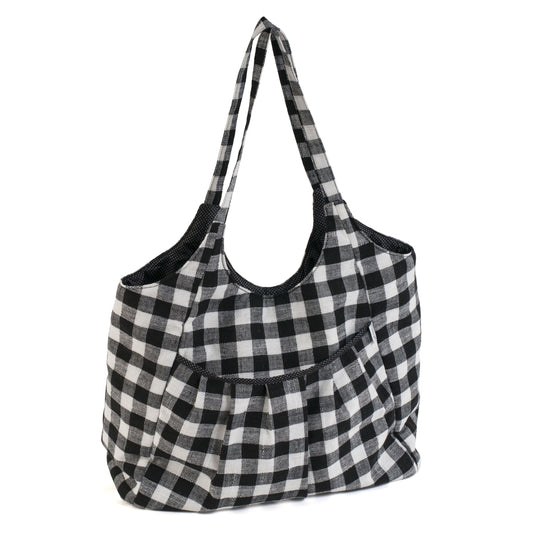 Craft Bag - Large Gingham Tote