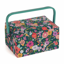 Load image into Gallery viewer, Modern Floral Sewing Box Blue