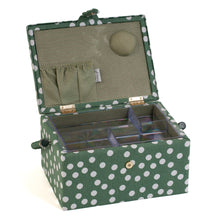 Load image into Gallery viewer, Medium Sewing Box - Khaki Spot