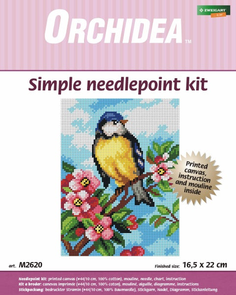 Orchidea Embroidery Kit - Blue Tit