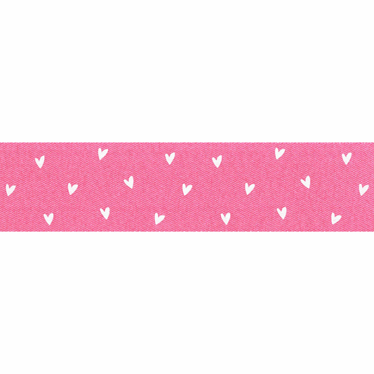Scatter Heart Ribbon - Pink