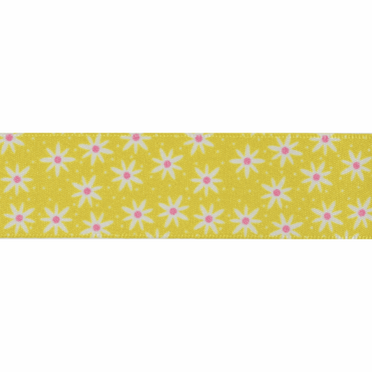 Daisy Chain Ribbon 25mm - Yellow