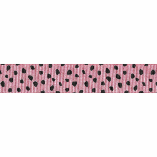 Dalmation Ribbon 16mm - Pink