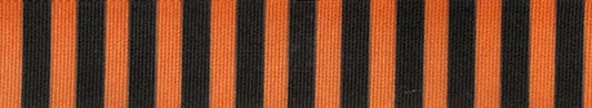 Orange/Black Witches Stripe Ribbon 15mm