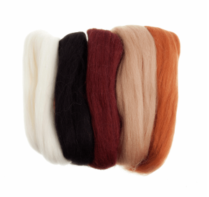 Natural Wool Roving Multi