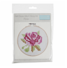 Load image into Gallery viewer, Felt Cross Stitch Kit - Rose