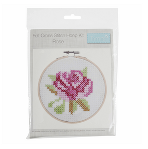 Felt Cross Stitch Kit - Rose
