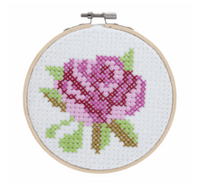Load image into Gallery viewer, Felt Cross Stitch Kit - Rose