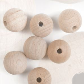 Wooden Beads - 15mm or 20mm