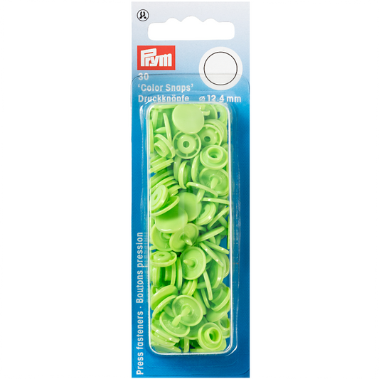 Prym Colour Snaps - Apple Green