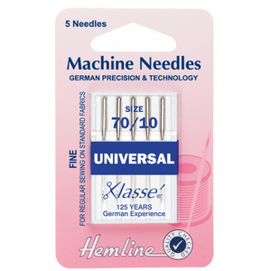 Hemline Universal Machine Needles: Fine 70/10