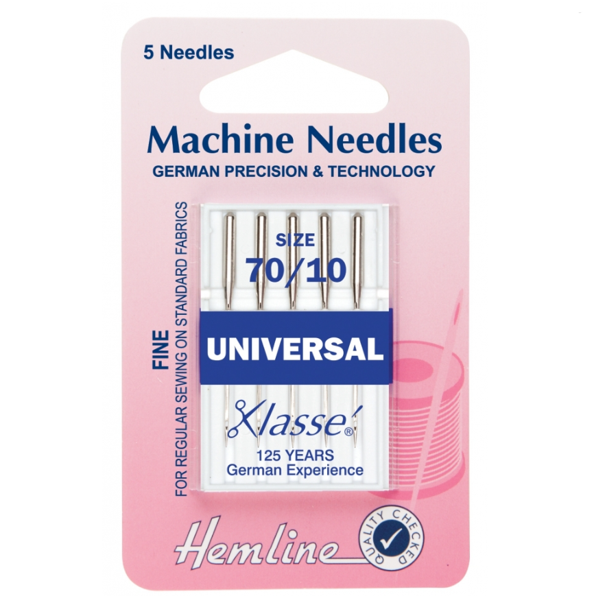 Hemline Universal Machine Needles: Fine 70/10
