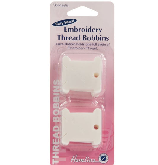 Hemline Embroidery Thread Bobbins: Plastic