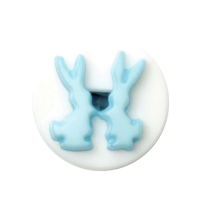14mm Baby Blue Bunny Button