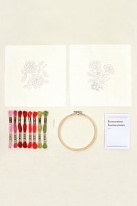 The Calming Carnations Embroidery Kit - 2 Pack