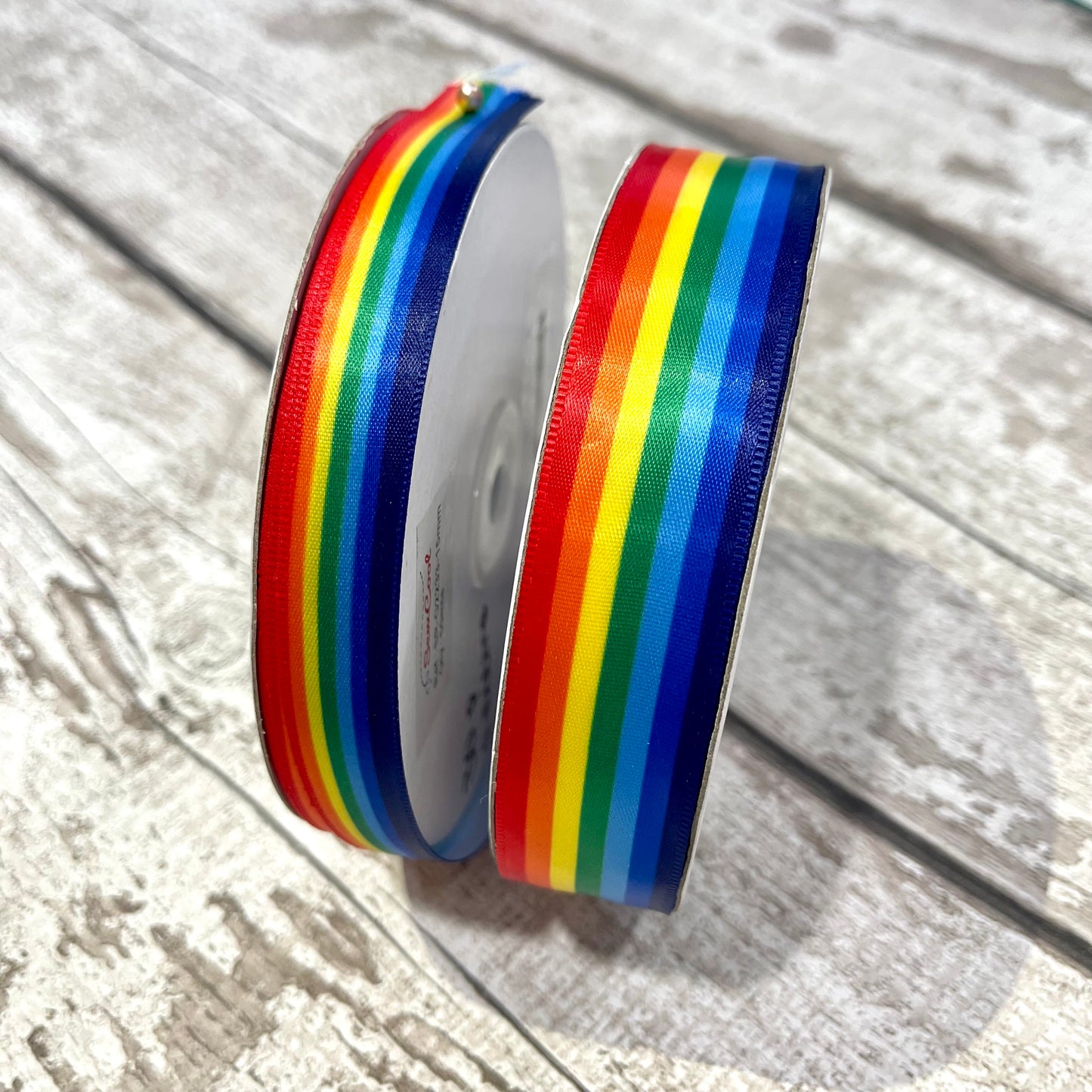 Single Faced Satin Rainbow Ribbon