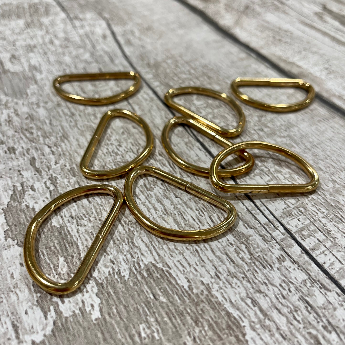 38mm D Rings - Gold