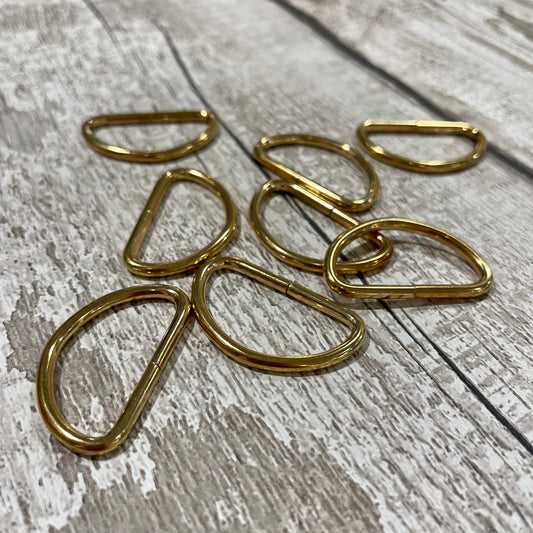 38mm D Rings - Gold