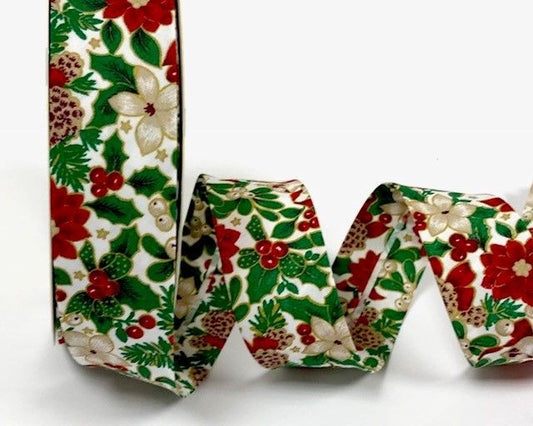 30mm Poinsettia Bias Binding