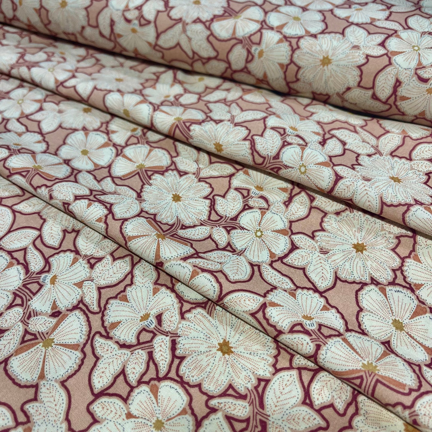 Viscose Print - Peach Retro