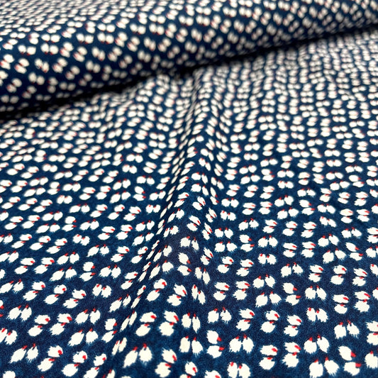 Viscose- Fen Navy