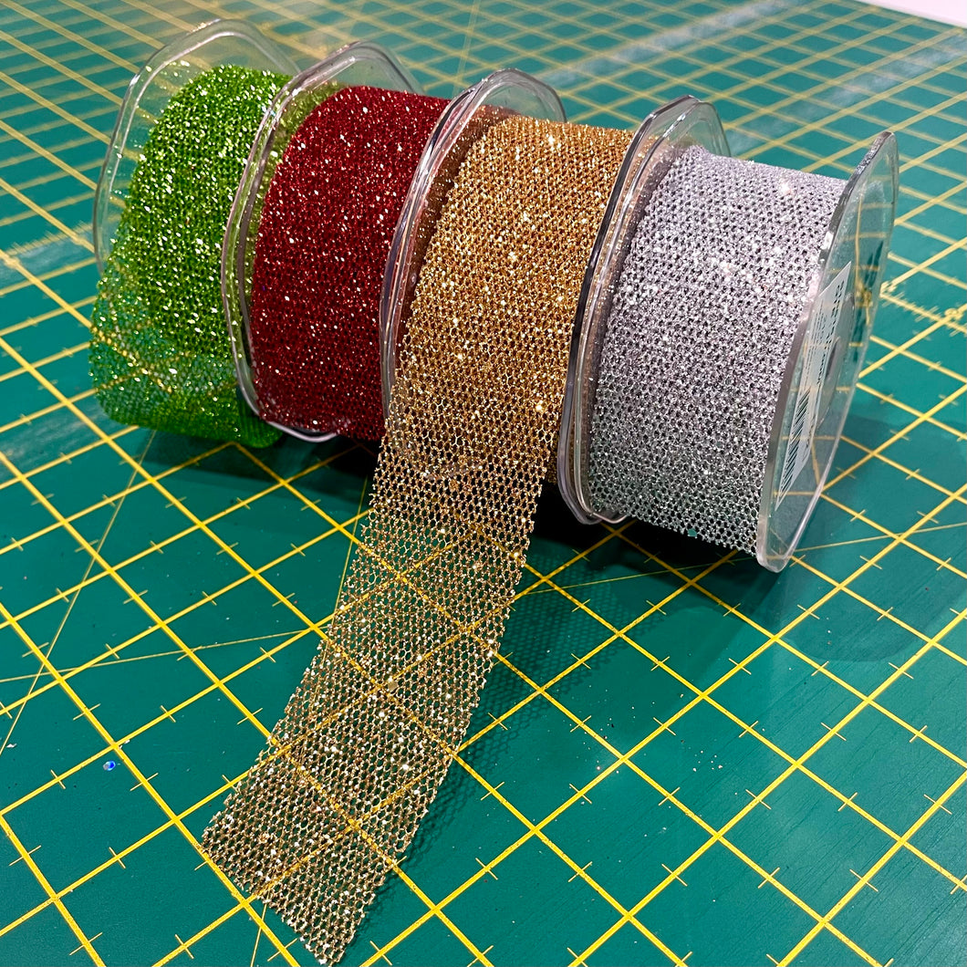 Metallic Mesh Glitter Ribbon