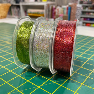 Sparkle Wired Ribbon - 25mm