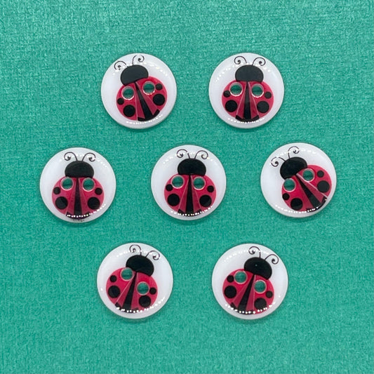 Children's Button 13mm - Lady Bug