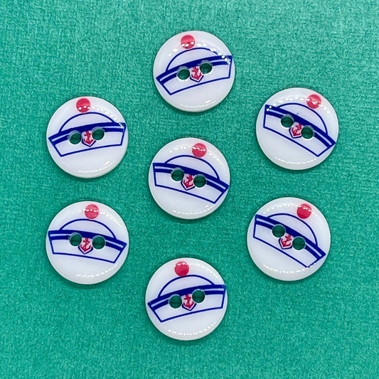 Children's Button 13mm - Sailor Hat