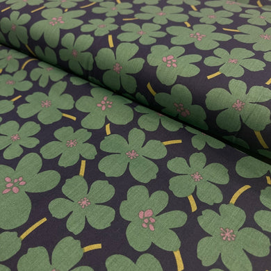 Sew Cool Bold Flower Green Cotton - 1.5m Wide