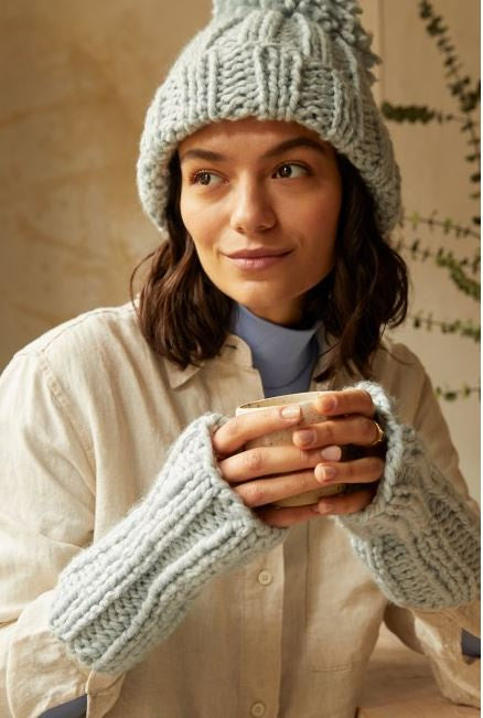 The Rhythm Rib Hat and Mitts Knitting Kit